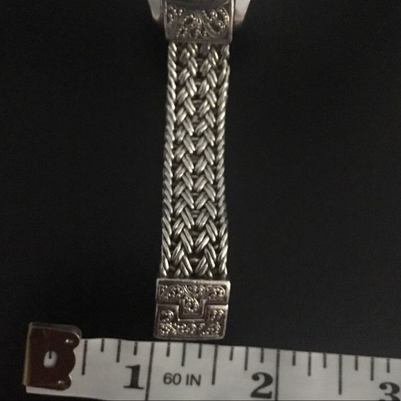 LOIS HILL Watch Sterling Silver Thai Weave Bracelet Swiss Movement - Picture 8 of 15